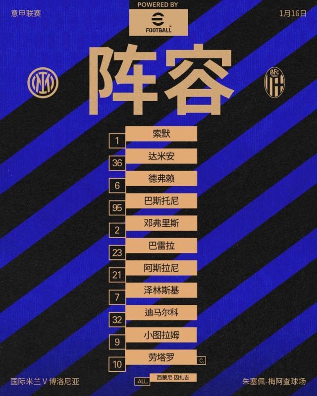 mk体育-【意甲】邓弗里斯劳塔罗进球，国米主场2比2博洛尼亚